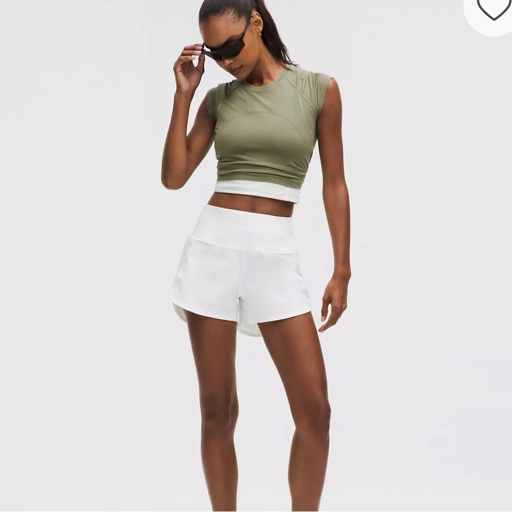 Lululemon Speed Up High-Rise Lined Short 4” in White